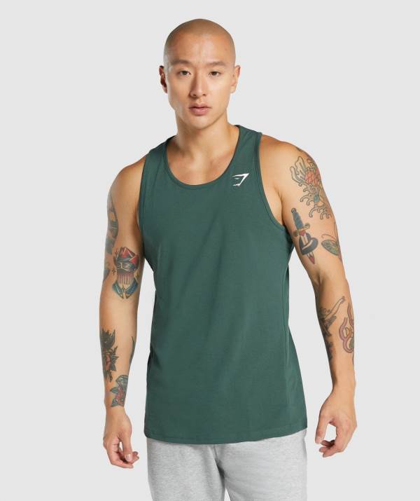 Panske Tielko Gymshark Critical 2.0 Tmavo Zelene | IZ9517348